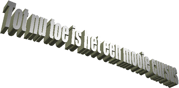 Tot nu toe is het een mooie cursus
